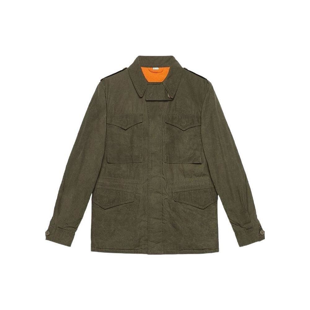 Gucci logo印花涂漆休闲夹克 475041XD714