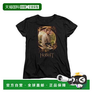 自营 gildan霍比特人比尔博海报短袖女式 T 恤/T 恤 - 黑色 美国