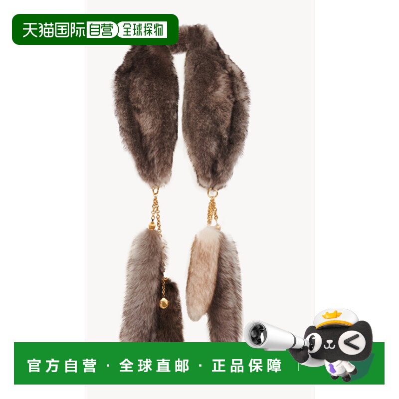 1h可退 香港直邮CHLOÉ 男士围巾 CH25WTS01LSB9DL AW2025 棕色 Sh