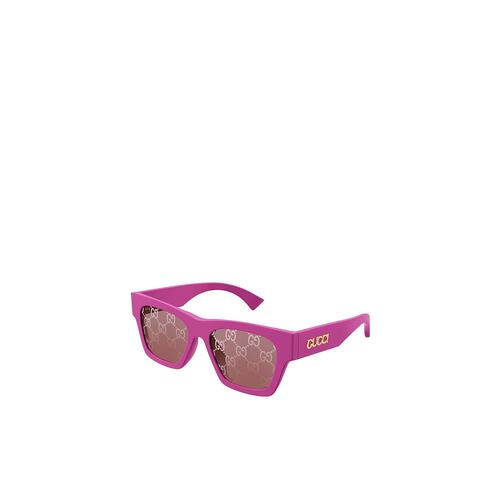 GUCCI 女士眼镜 GG1835S004 SS2025 粉红色 矩形太阳镜