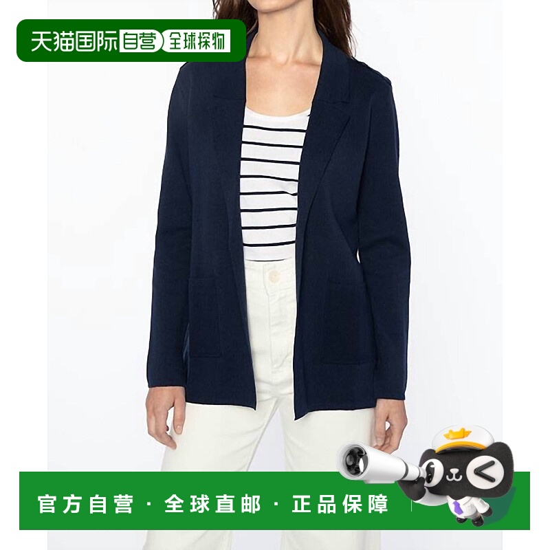 自营kinross cashmereEasy Notch Cardigan In Navy - navy 美国