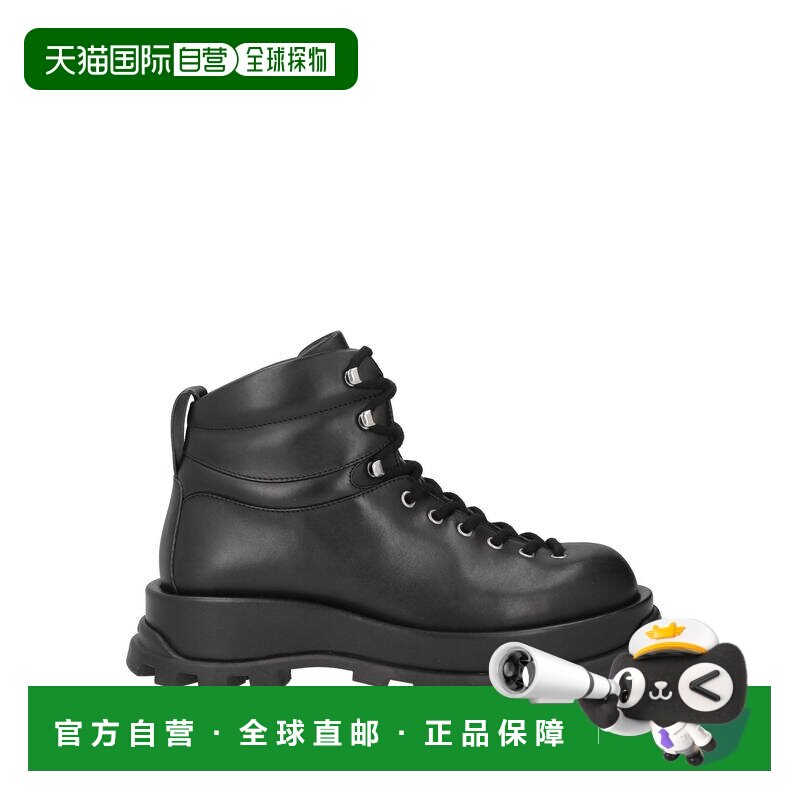 1h可退 香港直邮Jil Sander 吉尔 桑达 女士 脚踝靴 black黑色 舒