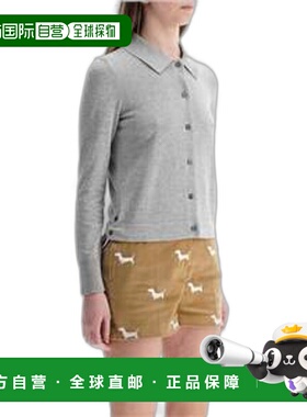 香港直邮THOM BROWNE 女士衬衫 FKL003AY3036055 SS2025 灰色长袖