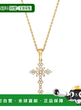 自营 Ross-Simons 18kt 金钻石十字架吊坠项链 - 16 英寸 美国奥