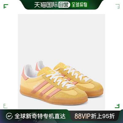 香港直邮潮奢 adidas 阿迪达斯 女士 Gazelle 室内山羊皮边运动鞋