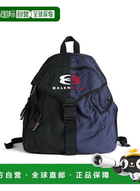 欧洲直邮BALENCIAGA (2025新品) 男士 Unity 大号双肩包 黑色/海