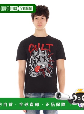自营 cult of individuality短袖圆领T恤“ZANY FACE”-黑色 美国