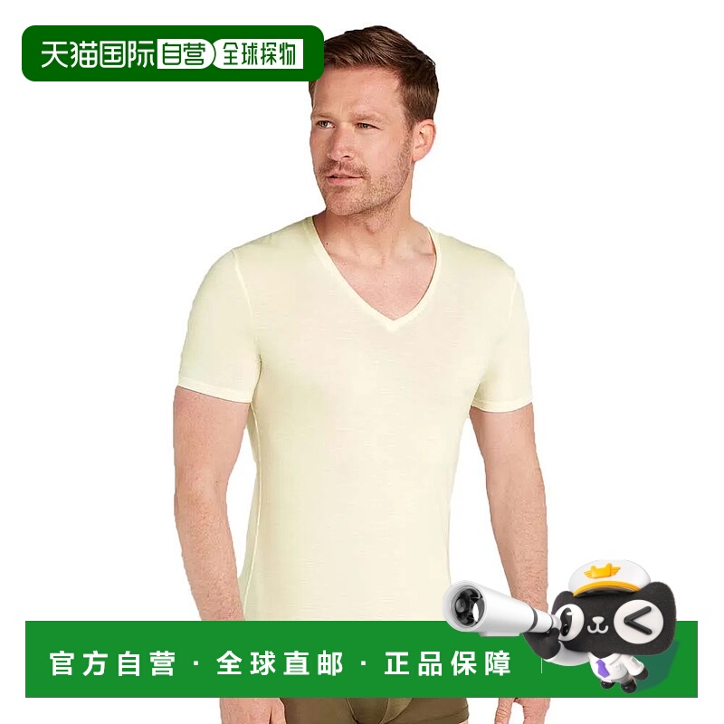 香港直邮ICEBREAKER 美利奴羊毛 150 Anatomica V领短袖基础层 男