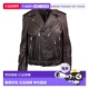 自营amiri完美漆绣黑色皮夹克时尚 休闲百搭黑色 美国奥莱直发皮衣
