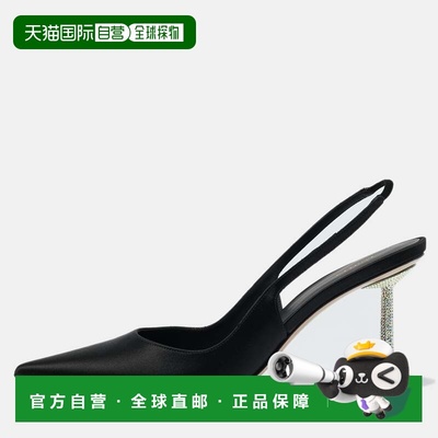 自营Le Silla Black Bella Satin Slingback Pumps - black 美国