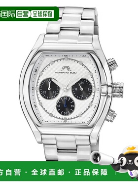 自营 porsamo bleuRoman 不锈钢银色调和白色男士手表 1291BROS -