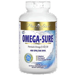 香港直发Paradise Herbs优质鱼油素食软凝胶无异味健康120粒天然