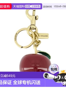 香港直邮COACH 女士项链 CY399B4L38 CO 红色 SMALL APPLE BAG CH