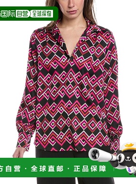 自营 Joseph Ribkoff Open Placket Blouse - purple 美国奥莱直