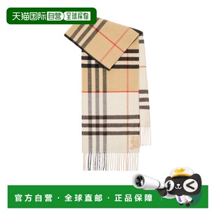 1h可退 香港直邮Burberry 对比色格纹围巾 81139221博柏利