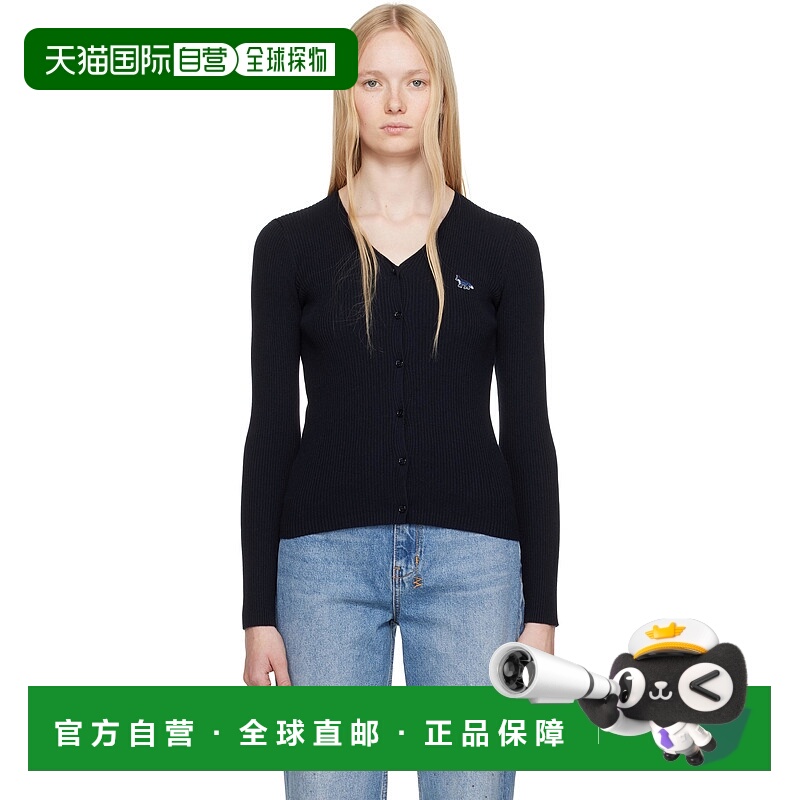 1h可退 香港直邮潮奢 MAISON KITSUNE 女士 海军蓝 Baby Fox Patc