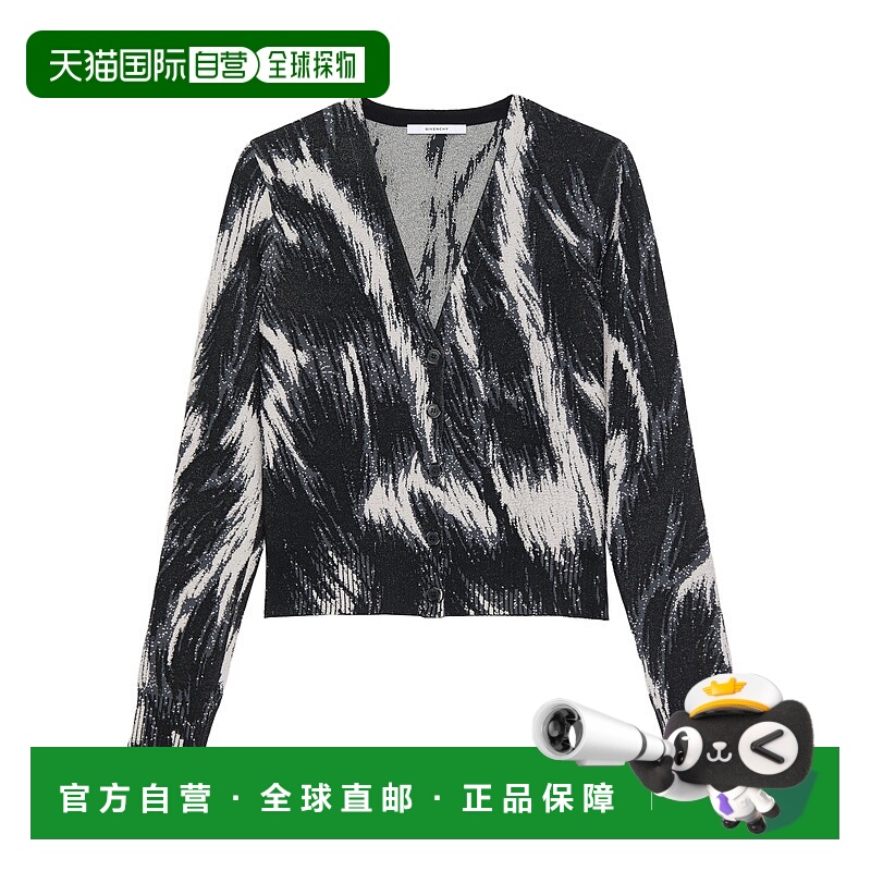 香港直邮Givenchy 动物提花粘胶短款开衫 BWK00S4ZSP长袖