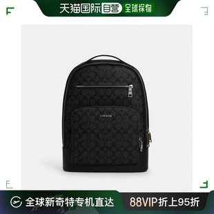 CL962 背包 美国直邮COACH 采用标志性帆布 黑色 Ethan 青铜色