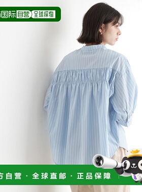 1h可退 日本直邮THE SHOP TK 女士后背褶皱设计六分袖衬衫  04082