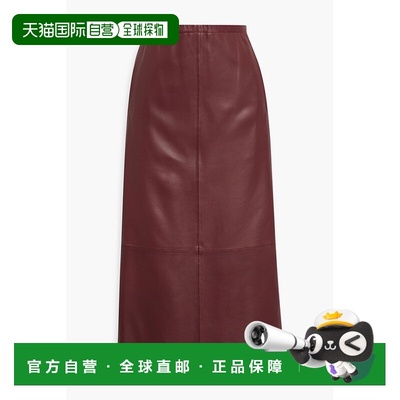 1h可退 香港直邮VINCE 女士 褶皱中腰半身裙 V049230952 red红色