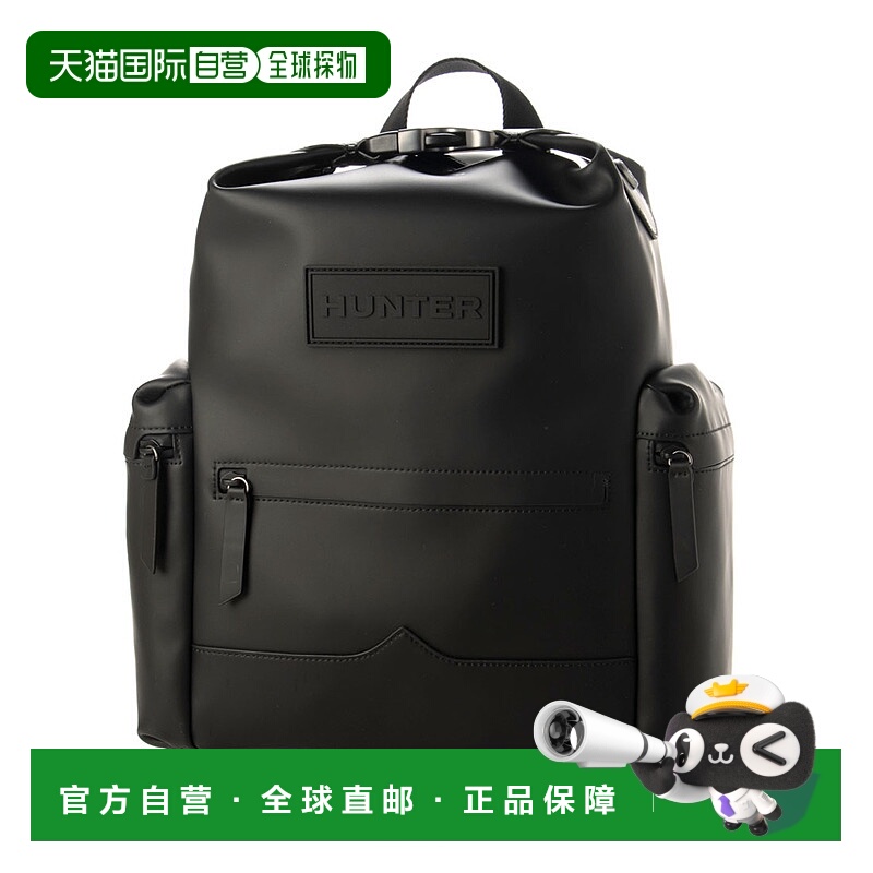 【日本直邮】Hunter女士双肩包简约黑色皮质柔软拉链开合日常背包