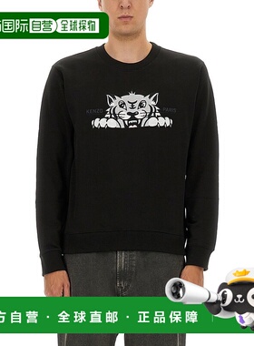 香港直邮KENZO 男士卫衣 FF65SW1504MF99J AW2025 黑色 Felpa Ric