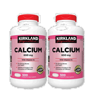 Kirkland科克兰钙片+维生素D3促进钙吸收均衡营养500粒