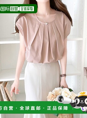 日本直邮Classical Elf 冷感法式塔克袖T恤 [C04519EW09285]上衣