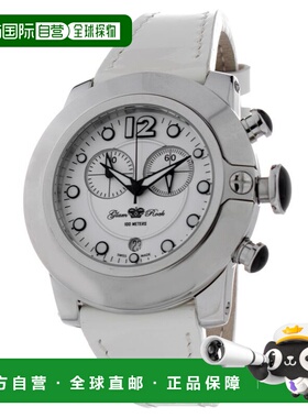 自营GLAM ROCK Leather Dress Women's Watch - white 美国奥莱直