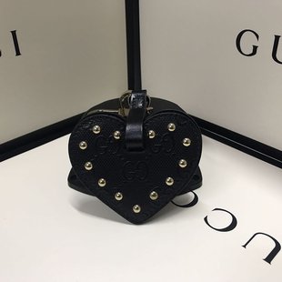 黑色 GUCCI AW2021 388394AZW4Z1000 心形钥匙扣 女士钥匙扣