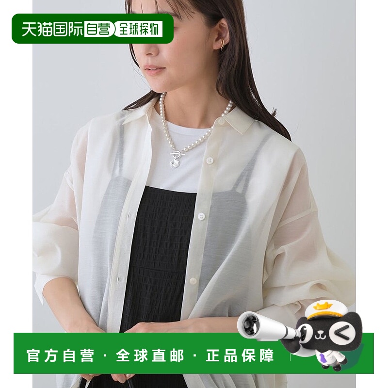 日本直邮INDIVI 可洗涤带吊牌潮流透视衬衫 [IN1249EW071221]