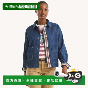自营 Nautica女式牛仔夹克-天帆蓝 美国奥莱直发外套