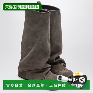 香港直邮The 灰褐色绒面革战地靴 Attico Robin 250W 女士 1h可退