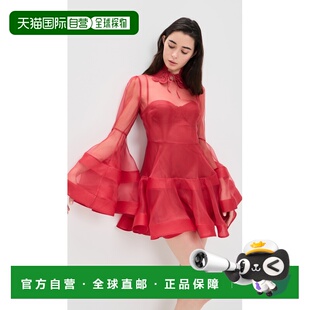 1h可退 香港直邮ZIMMERMANN 女士 Rebellion 灯笼式真丝迷你连衣