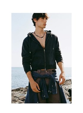 1h可退 【美国直邮】BDG BDG Bonfire 短款全拉链连帽卫衣 男装