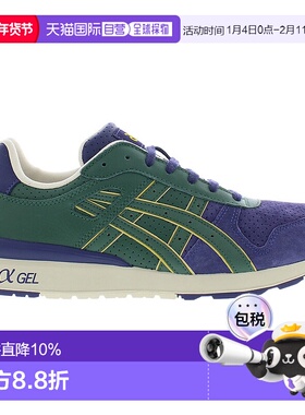 美国直邮Asics亚瑟士Gt-2运动鞋蓝色复古系带百搭革面绒休闲