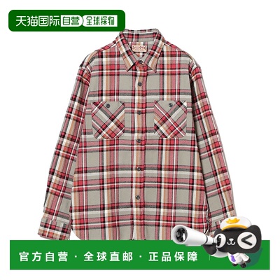 1h可退 日本直邮SUGAR CANE 女士 正统工装风 大格纹全棉衬衫 SC2