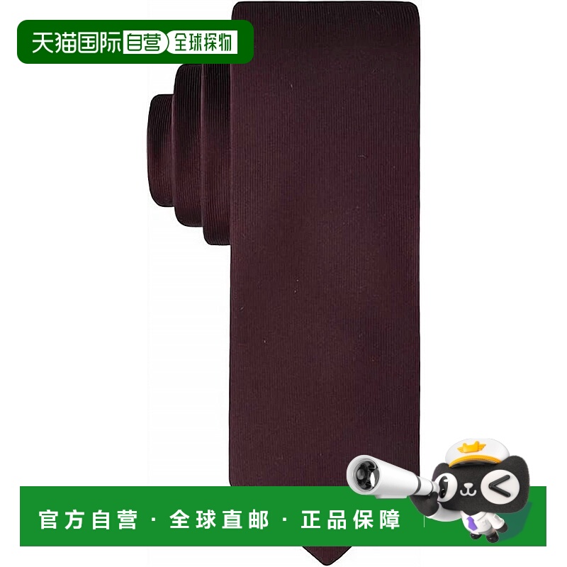 自营calvin klein男式Unison紧身纯色领带，勃艮第-勃艮第 美国奥