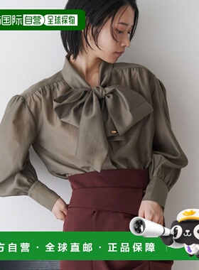 日本直邮TONAL 女装立体大蝴蝶结衬衫 上班轻奢雪纺衫 6525404009