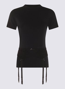 BALENCIAGA 女士T恤 828869TNVB21083 SS2025 黑色