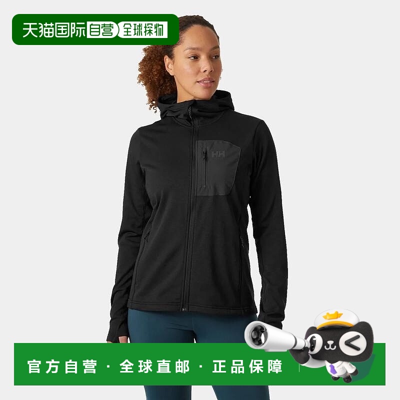 自营欧洲直邮Helly Hansen 女士黑色聚酯Versalite连帽抓绒夹克