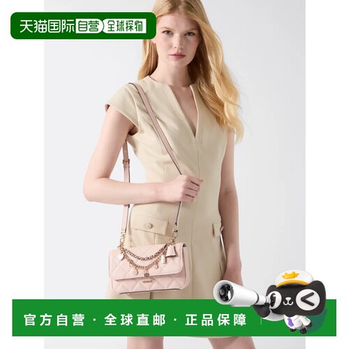 日本直邮GUESS LIBBY 翻盖手提包 斜挎包单肩包黑色