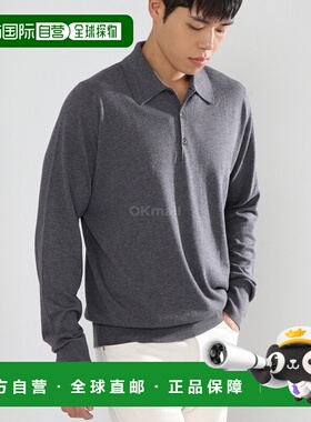 韩国直邮JOHN SMEDLEY Finchley 木炭色长袖珠地布衬衫