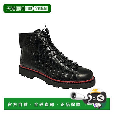 自营 Bally Madigan 6234385 Men's Black Calf Embossed Leather