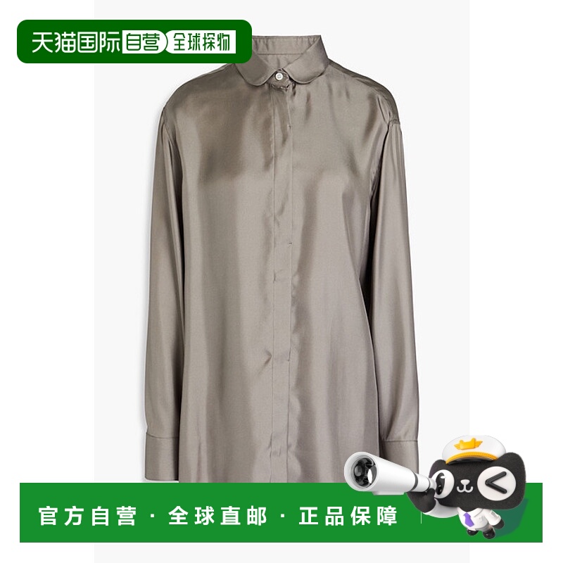 1h可退 香港直邮Armani 阿玛尼 女士 斜纹丝绸衬衫 3SHCC053T03N