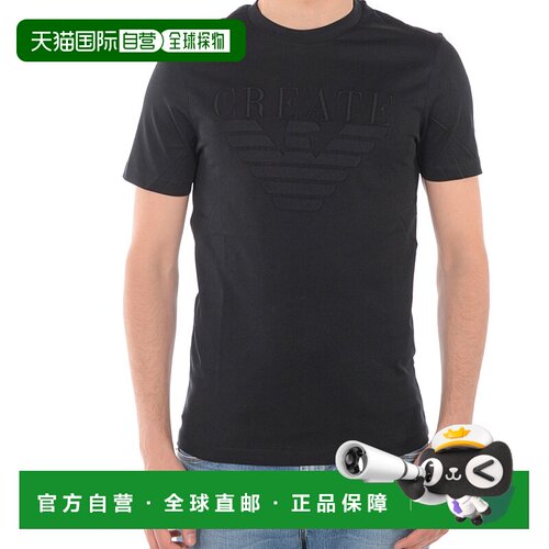 香港直邮EMPORIO ARMANI 男士T恤上衣男装 3G1TG51J30ZBLACK