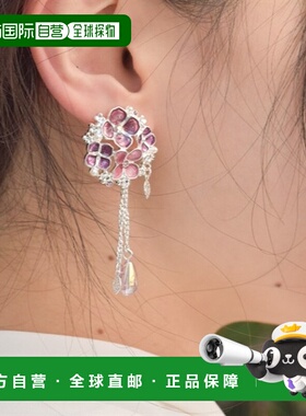 1h可退 日本直邮axes femme 紫阳花图案耳环 BL642X173新款配饰