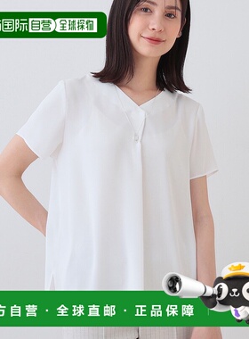 1h可退 日本直邮INDIVI 女士V领百搭职场上班衬衫 12782523202501