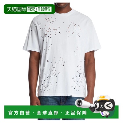 1h可退 香港直邮AMIRI 男士 MA Shotgun 刺绣徽标T恤 AMJYTE1059