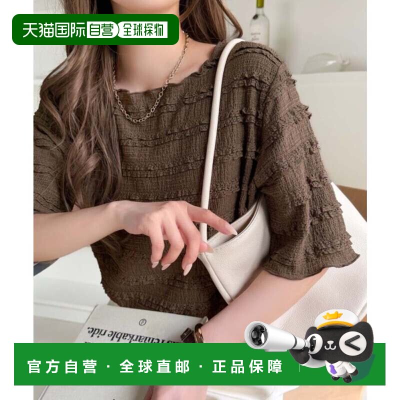 日本直邮Classical Elf 只要穿上就显华丽的成熟荷叶边提花上衣图片